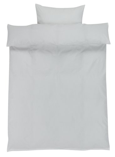 Completo copripiumino TINNE Seersucker 160x210 cm bianco