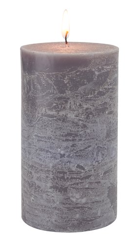 Bougie pilier EILEF Ø7xH12cm gris foncé
