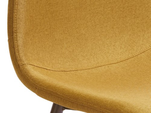 DiningChair JONSTRUP curry fabric/dark oak colour