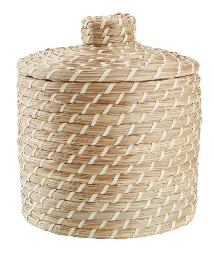 Aufbewahrungsbox NICOLAI Ø20xH23cm stroh JYSK