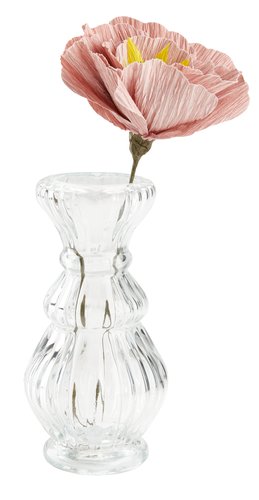 Váza SIGVALD Ø9xV17 cm čirá
