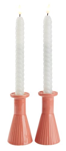 LED candle NOR H25cm white pack of 2 SDP