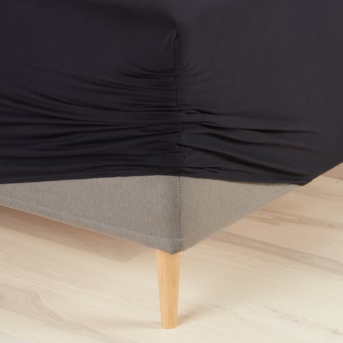 Jersey Fitted sheet JETTE Super King black JYSK
