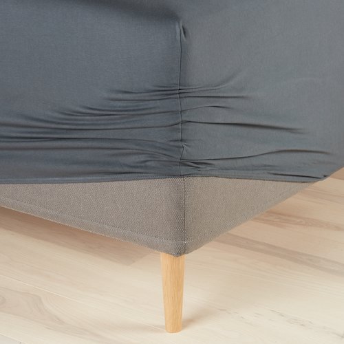Jersey Fitted sheet JETTE Double/King grey