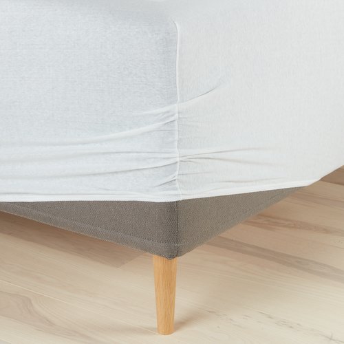 Jersey fitted sheet JENNY King white