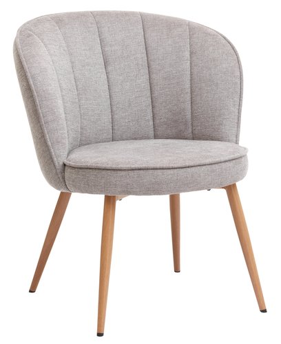 Armchair HOLMDRUP grey/oak