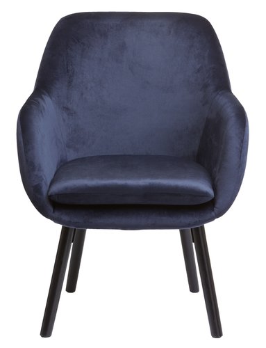 Fotelja UDSBJERG plavi baršun/crna