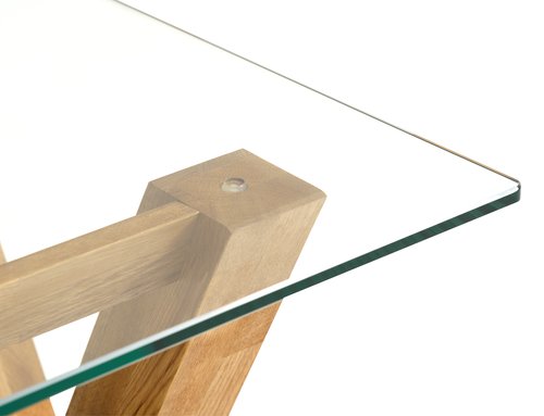 Pisalna miza AGERBY 60x120 steklo/hrast
