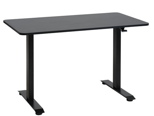 Radni stol podesive visine ASSENTOFT 70x130 crna