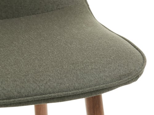 Dining chair BISTRUP olive green/oak