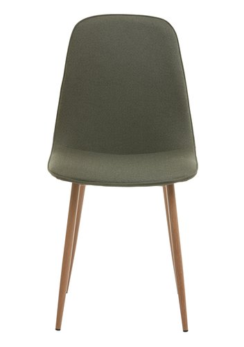 Dining chair BISTRUP olive green/oak