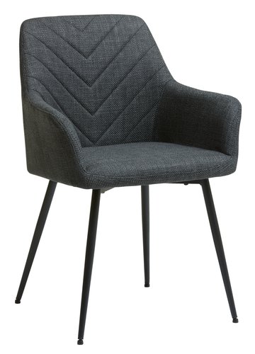Jedálenská stolička PURHUS sivá/čierna