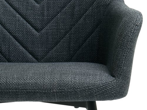 Καρέκλα τραπεζαρίας PURHUS γκρι/μαύρο