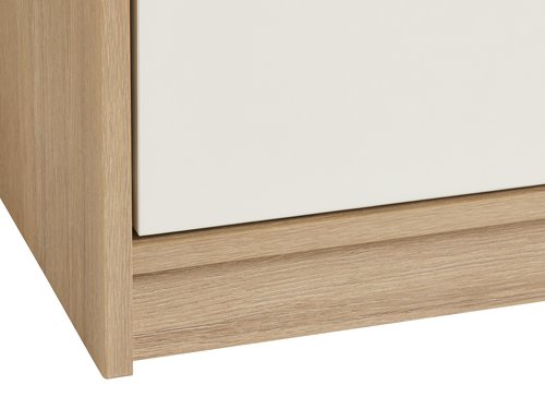 Скрин с 4 чекмеджета и 1 врата JENSLEV цвят дъб/бяло