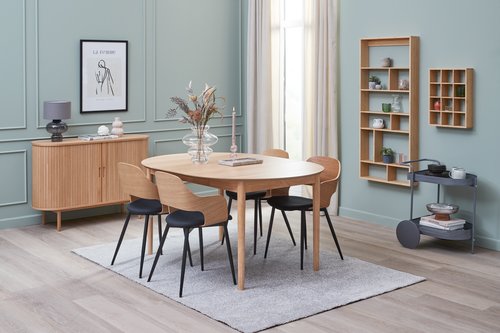 Wall shelf SALTRUP 6 shelves bamboo | JYSK