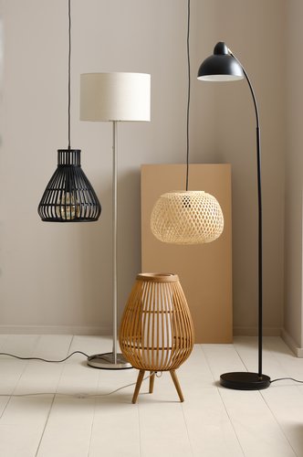 Lampadaire KRISTOF H145cm acier brossé