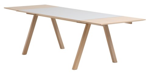 Spisebord EGEBJERG 90x160/250 lys grå