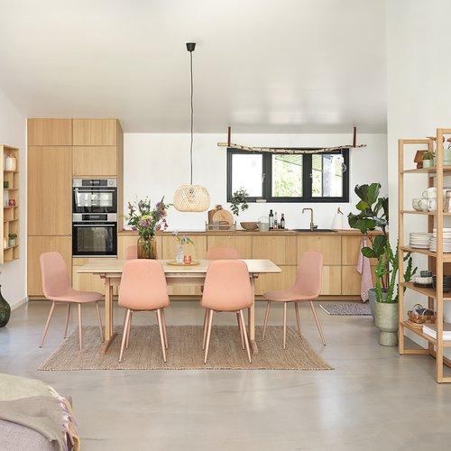 Wall shelf SALTRUP 6 shelves bamboo JYSK