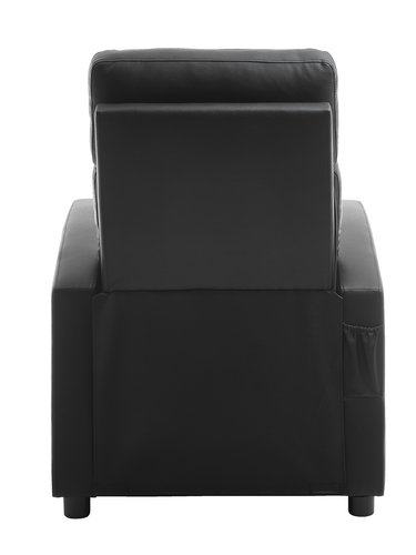 Ανακλινόμενη πολυθρόνα HOVEN μαύρη