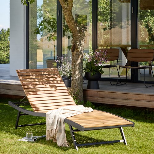 Sun lounger BAGMARKEN W70xL200 hardwood