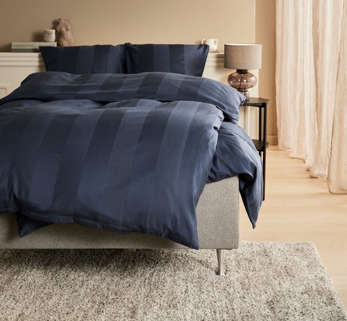 Duvet cover set BARBO Sateen Double dark blue