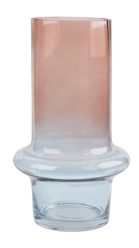Vaza KRIS Ø15xV26cm plava/roza