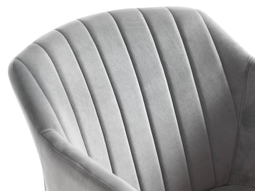 Chaise ADSLEV velours gris