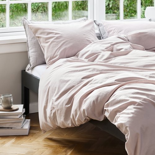 Lenjerie pat+cearșaf ELLEN 180x200 roz