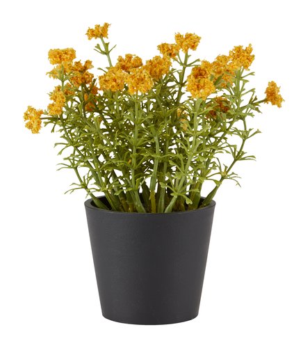 Umelá rastlina KALLE Ø13xV16 cm žltá