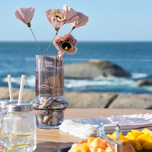 Vase KRIS D15xH26cm blue/rose JYSK