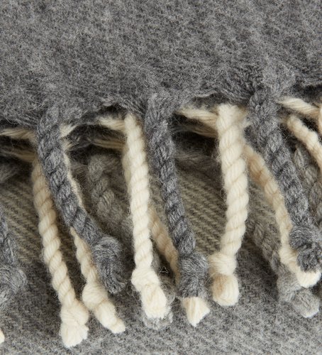 Wool throw LUNDKARSE 130x170 grey/beige