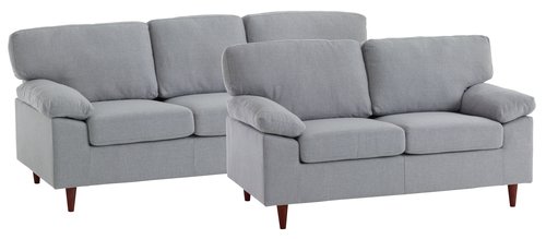 Sofagruppe GEDVED 3+2-seter lys grå
