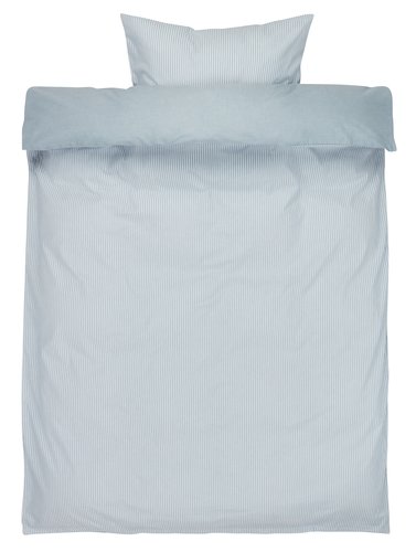 Conjunto capa edredão SHEILA Fio tinto 155x220 azul
