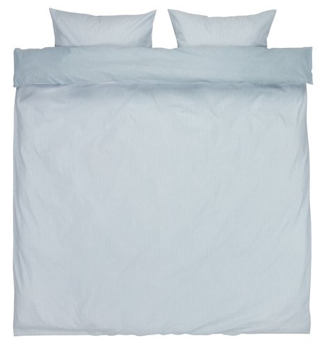 Duvet cover set SHEILA Yarn dyed Double blue