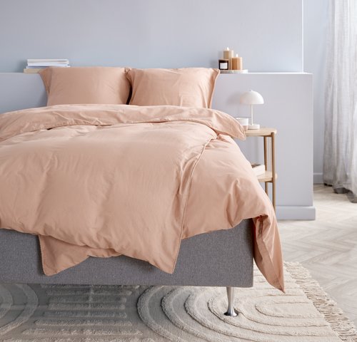 Lenjerie pat+cearșaf DAISY 140x200 roz