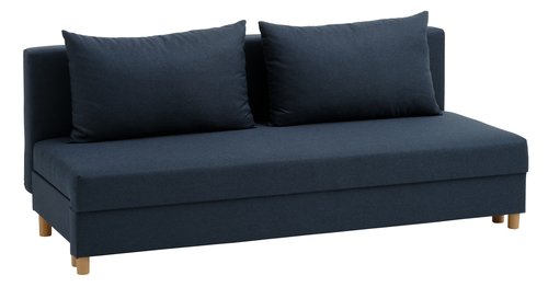 Sofá-cama NORSMINDE tecido azul