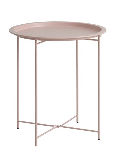 Odkládací stolek RANDERUP Ø47 světle růžová
