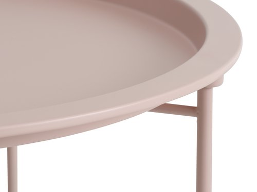 Odkládací stolek RANDERUP Ø47 světle růžová