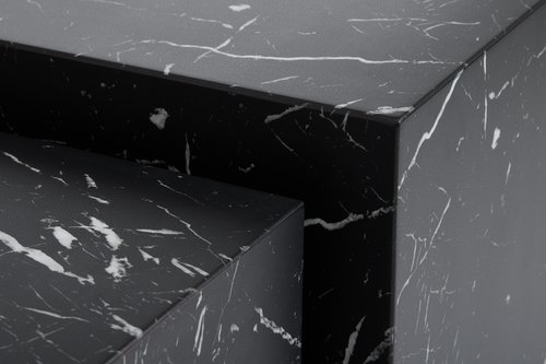 Soffbord TINGSTED 55/45x55/45 2 st svart marmorlook