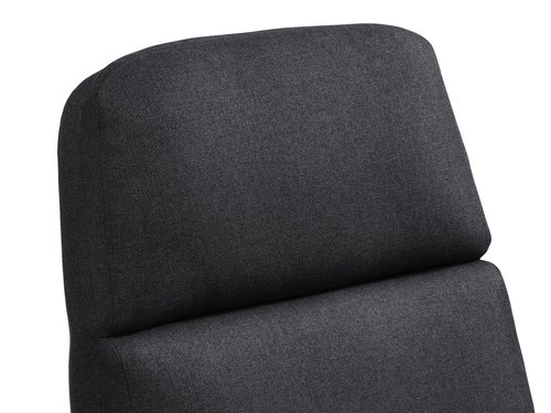 Кресло с табуретка TANKEDAL тъмносив текстил