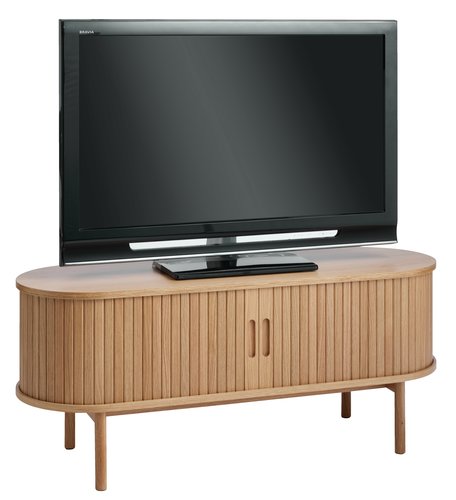 Móvel TV LYNGVIG 2 portas persiana carvalho natural