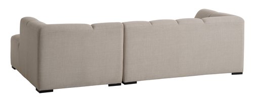 Bank ALLESE chaise longue rechts beige stof