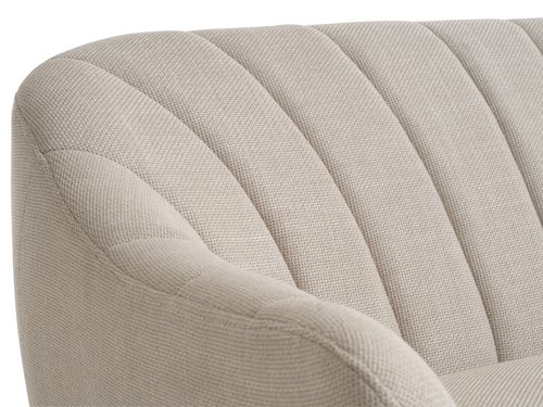 Sofa EGEDAL 2,5-seter beige stoff/eikefarget