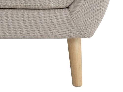 Sofa EGEDAL 2.5-pers. beige stof/egefarve