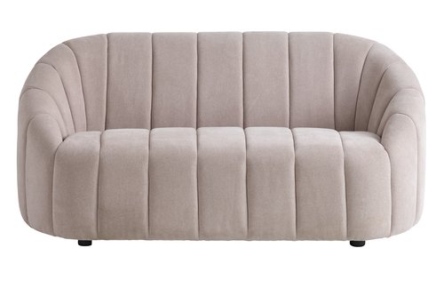 Sofa HUNDIGE 2 seater beige fabric