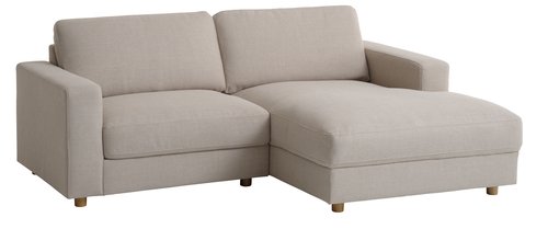 Sofa TORNEMARK chaiselong beige stof