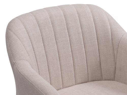 Chaise de bar ADSLEV tissu beige/chêne