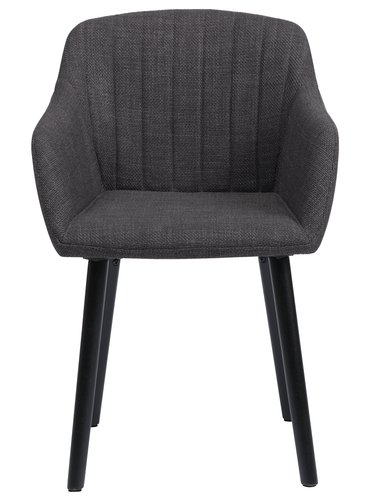 Sandalye ADSLEV antrasit gri kumaş/siyah
