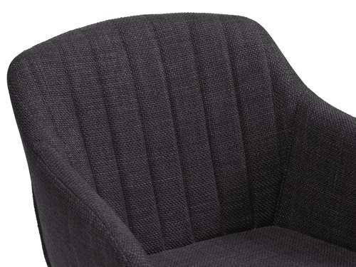 Blagovaonska stolica ADSLEV antracit siva tkanina/crna