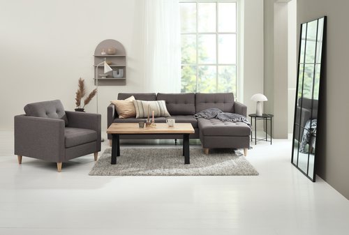 Sofabord SANDBY 60x110 natur eik/svart